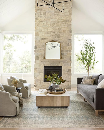 Loloi Angela Rose Aubrey Collection AUB-03 Jade/Natural 2'-6" x 9'-6", .19" Pile Height, Runner Rug