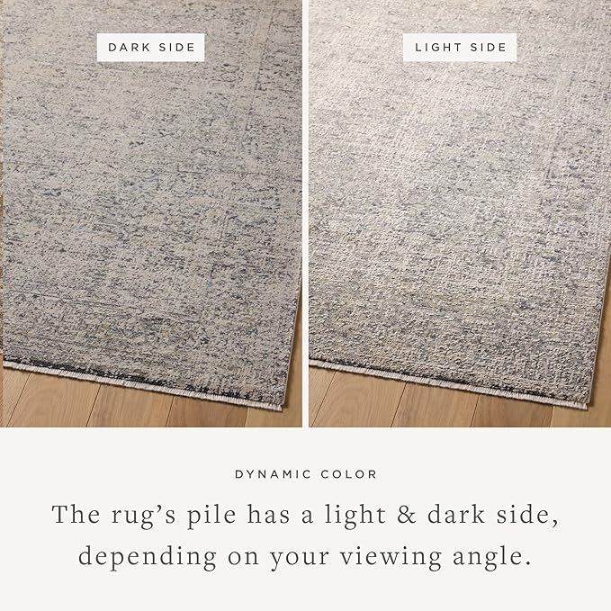 Loloi Amber Lewis Alie Collection ALE-01 Stone/Mist 2'-7'' x 10'-0'', .13'' Pile Height, Runner Rug