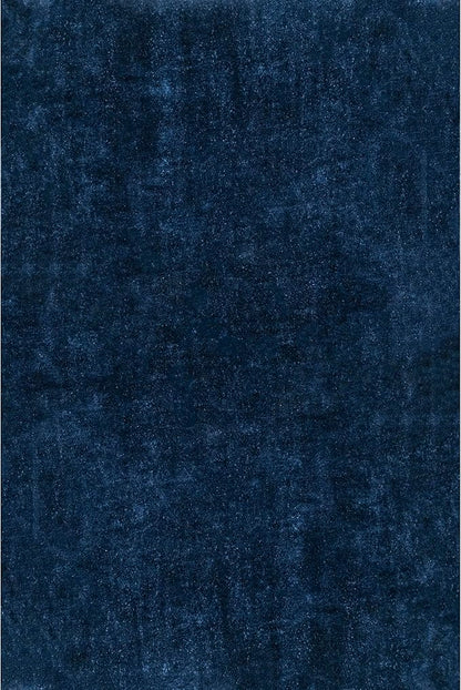 nuLOOM 8' x 10' Cozy Plush Area Rug, Machine Washable, Non-Slip, Soft Fluffy Shag Carpet for Living Room Bedroom Kids Room Nursery Home Decor, Loni Navy