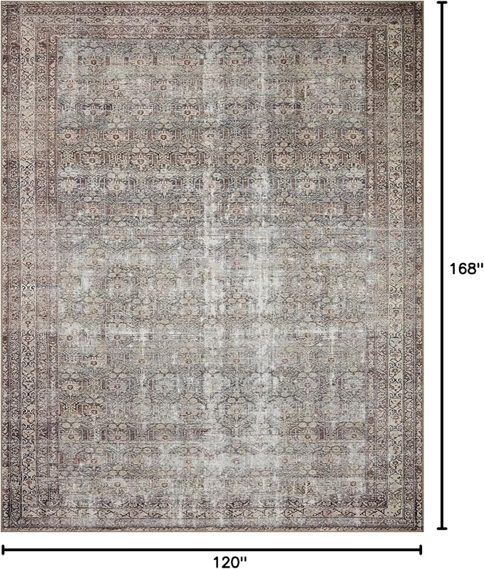 Loloi Amber Lewis Georgie Collection GER-10 Moss/Bark 10'-0" x 14'-0", .19" Pile Height, Area Rug