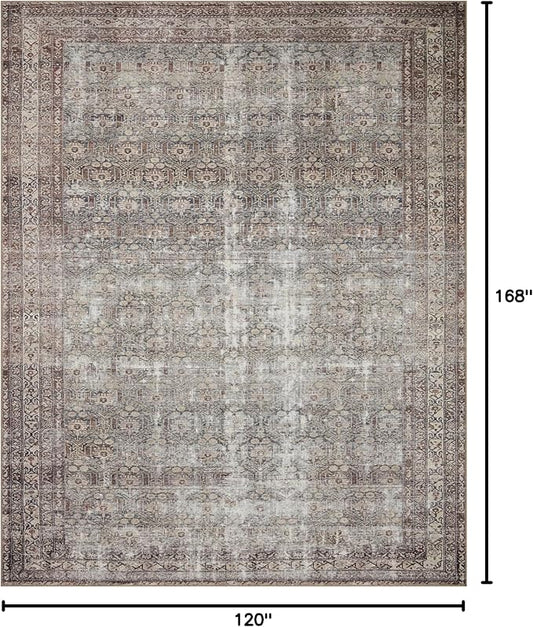 Loloi Amber Lewis Georgie Collection GER-10 Moss/Bark 10'-0" x 14'-0", .19" Pile Height, Area Rug