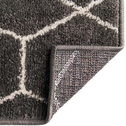 Unique Loom Trellis Frieze Collection Area Rug - Geometric (8' x 11', Dark Gray/ Ivory)