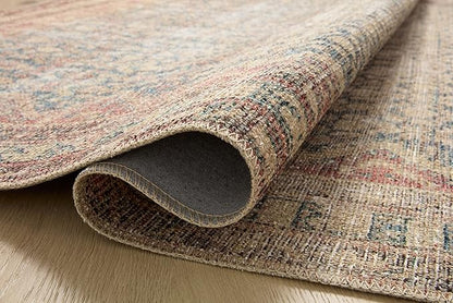 Loloi Angela Rose Aubrey Collection AUB-03 Ocean/Spice 7'-6" x 9'-6", .19" Pile Height, Area Rug