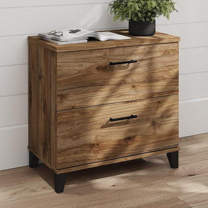 Bush Furniture 2 Drawer Lateral File Cabinet, Letter and Legal-Size Document Storage for Home or Professional Office, Somerset Collection, Fresh Walnut