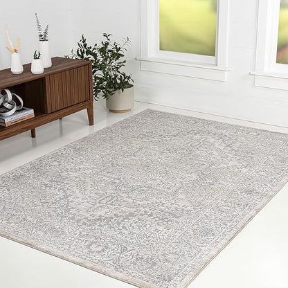 JONATHAN Y Vintage Medallion Indoor Area Rug Cream 3X5, Modern Boho for Living Room, Bedroom, Kitchen, Office, Easy-Cleaning, High Traffic, Pet-Friendly, Non-Shedding MDP100C-3