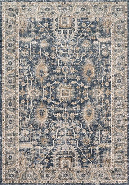 Loloi Teagan Collection TEA-03 Denim/Pebble 2'-8" x 4' Accent Rug, Large, Soft Neutral Rug, High-Traffic for Living Room, Bedroom, Home Office, Dining Area