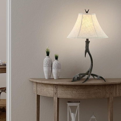 JONATHAN Y JYL6305C Antler 27.5" Rustic Resin LED Table Lamp, Traditional for Bedroom, Living Room, Office, Kids Room, Entryway, College Dorm, Bookcase, LED Bulb Included, Black