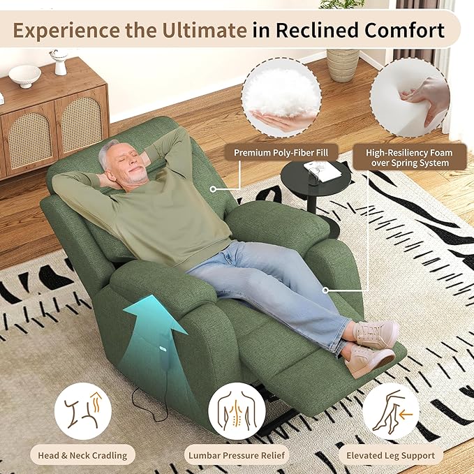 Power Lift Recliner Chair for Elderly with Remote Control - Heavy Duty 330 lbs Snowflake Velvet Fabric, Compact Electric Lift Chair for Seniors Small Spaces Living Room Bedroom