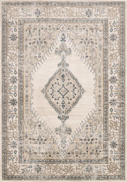 Loloi Teagan Collection TEA-02 Oatmeal/Ivory 11'-6" x 15' Area Rug, Large, Soft Neutral Rug, High-Traffic for Living Room, Bedroom, Home Office, Dining Area