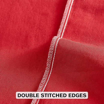 FUTEI Christmas Red Chenille Throw Pillow Covers 18x18 Inch Set of 2,Soft Striped & Diamond Textured Cushion Cases,Modern Home Decor for Couch Living Room