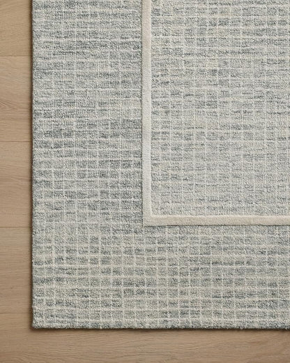 Loloi Chris Loves Julia Briggs Collection, Mist & Ivory, 3'-6" x 5'-6" Accent Rug – Minimal Gritted Design Area Rugs for Living Room Bedroom Entryway & Hallway No Shed High Traffic Home Decor Rug