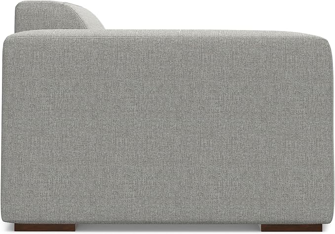 SIMPLIHOME Rex 2-Seater Modular Sofa in 100% Recycled Polyester Tightly Woven Performance Fabric, Pale Grey, 88-inches Wide, Handcrafted Modern-Style Loveseat Sofa for Living Room