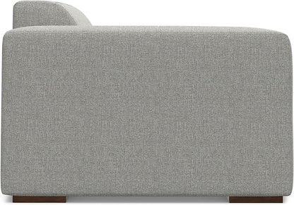 SIMPLIHOME Rex 2-Seater Modular Sofa in 100% Recycled Polyester Tightly Woven Performance Fabric, Pale Grey, 88-inches Wide, Handcrafted Modern-Style Loveseat Sofa for Living Room