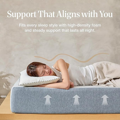 LIFEMENT Basic King Graphite Infused Memory Foam Mattress in a Box | Medium Firm Bed, Fiberglass Free, CertiPUR-US Certified Foam, Cooling Comfort & Support, 10 Inch