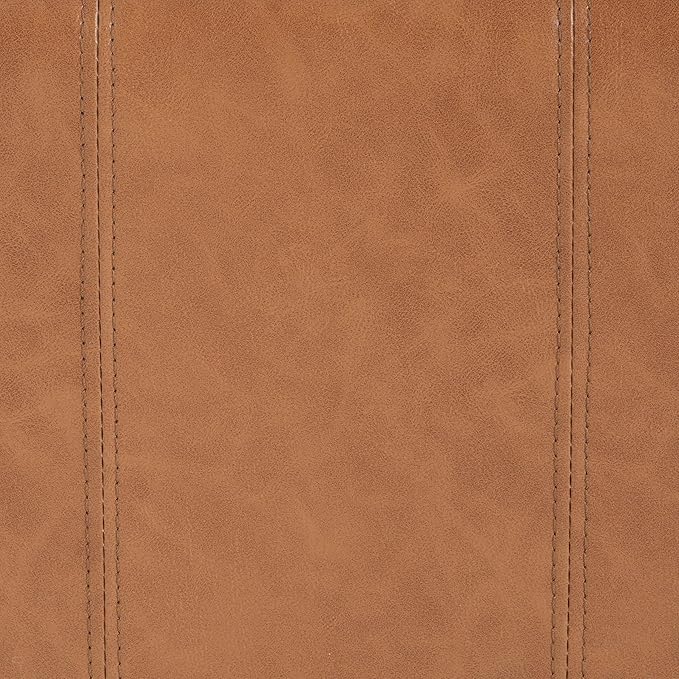 Christopher Knight Home Mervy PU Storage Ottoman with Button and Stitching, Faux Leather Indoor Upholstered Ottoman for Living Room Bedroom Home Office, Square Flip Top Foot Rest Bench, Light Brown