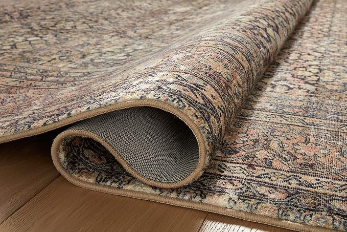 Loloi Amber Lewis Morgan Collection MOG-03 Denim/Multi 8'-3" x 11'-3" 38" Thick Area Rug feat. CloudPile, Neutral, Room Décor, Vintage Inspired, Livingroom, Bedroom, Dining Area