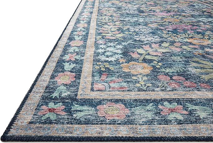 Loloi Rifle Paper Co. Maison Collection MAO-06 Blue/Multi 2'-6" x 7'-6", .19" Pile Height, Runner Rug