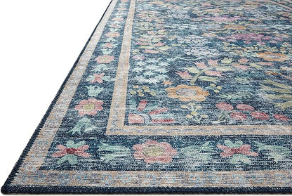 Loloi Rifle Paper Co. Maison Collection MAO-06 Blue/Multi 2'-6" x 7'-6", .19" Pile Height, Runner Rug