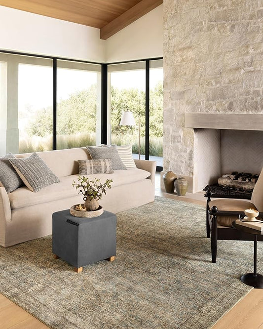 Loloi Amber Lewis Morgan Collection MOG-04 Sea/Sage 11'-6" x 18' 38" Thick Area Rug feat. CloudPile, Neutral, Room Décor, Vintage Inspired, Livingroom, Bedroom, Dining Area