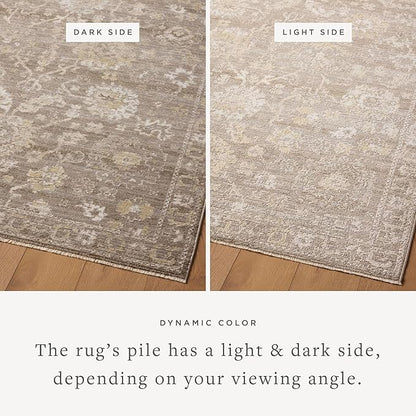 Loloi Magnolia Home by Joanna Gaines Pace Collection PAC-03 Taupe/Wheat 2'-6" x 12'-0" Runner Rug