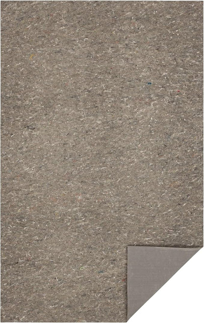 Mohawk Home 7' 6" x 10' Non Slip Rug Pad Gripper 3/8 Thick Dual Surface Felt + Rubber Gripper - Safe for All Floors - Grey