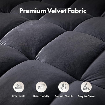 FLEXISPOT XCT4 3-in-1 Convertible Loveseat Sofa Bed for Small Spaces, Velvet Pull Out Couch with Adjustable Backrest, Compact Twin Sleeper Chaise Lounge Futon for Apartment Dorm RV Guest Room, Black