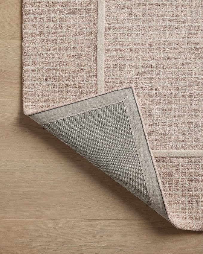 Loloi Chris Loves Julia Briggs Collection, Blush & Ivory, 2'-0" x 5'-0" Accent Rug – Minimal Gritted Design Area Rugs for Living Room Bedroom Entryway & Hallway No Shed High Traffic Home Decor Rug