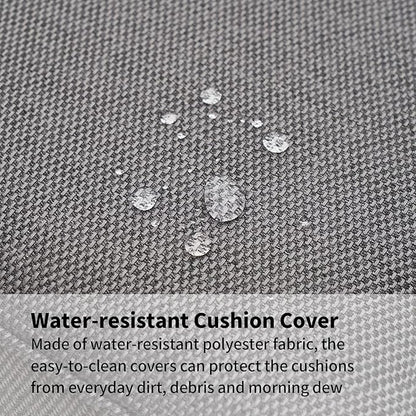 Outdoor Seat Cushion Set for Patio Furniture Deep Seat Chair Cushion Set with Removable Cover,23.6x23.6 Inch,Dark Grey