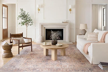 Loloi II Skye Collection SKY-01 Blush/Grey 7'-6" x 9'-6" Area Rug