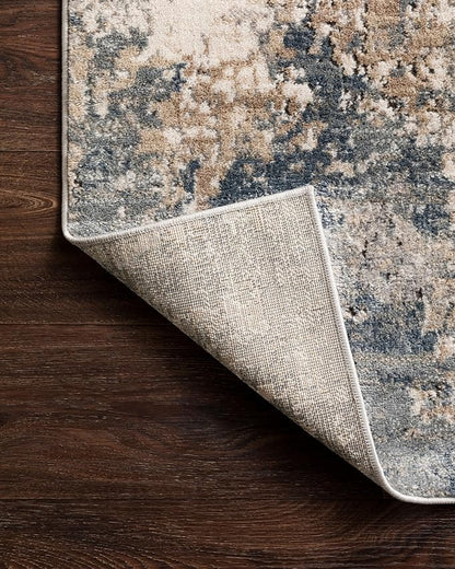 Loloi Teagan Collection TEA-06 Sand/Mist 3'-4" x 5'-7" Accent Rug, Large, Soft Neutral Rug, High-Traffic for Living Room, Bedroom, Home Office, Dining Area