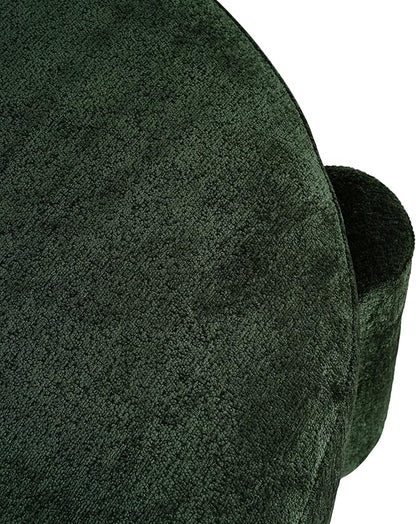 Christopher Knight Home Chobi Round Fully Ottoman Foot Stool, Velvet Pouf Footstool Ottoman Seat, Upholstered Foot Chair, Round Footrest, Modern Side Table for Living Room Bedroom Home Decor, Green