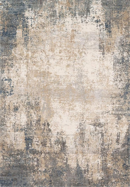 Loloi Teagan Collection TEA-08 Ivory/Mist 3'-4" x 5'-7" Accent Rug, Large, Soft Neutral Rug, High-Traffic for Living Room, Bedroom, Home Office, Dining Area