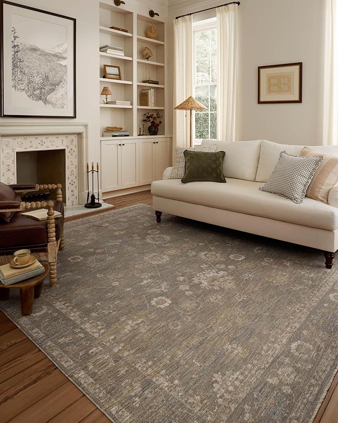 Loloi Chris Loves Julia Louisa Collection LOI-04 Lagoon/Ivory 2'-7" x 14', .38" Pile Height, Runner Rug
