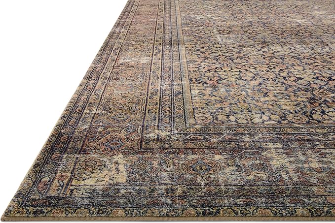 Loloi Amber Lewis Morgan Collection MOG-03 Denim/Multi 2'-3" x 9'-6" 38" Thick Runner Rug feat. CloudPile, Neutral, Room Décor, Vintage Inspired, Livingroom, Bedroom, Dining Area