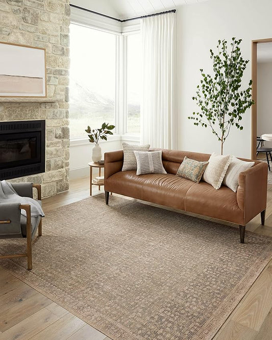Loloi Angela Rose Aubrey Collection AUB-04 Sage/Bark 2'-6" x 12'-0", .19" Pile Height, Runner Rug