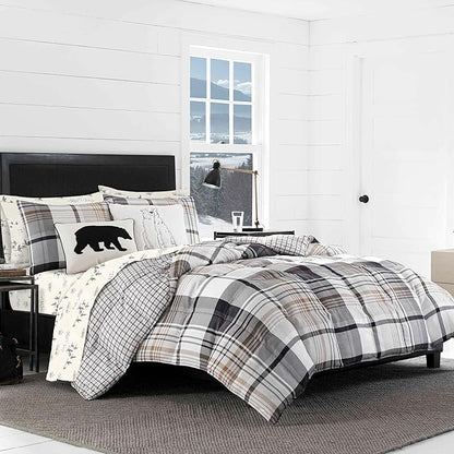 Eddie Bauer - Flannel Sheets King Size, Anti-Pilling & Wrinkle Resistant Cotton, Touchably Soft for All-Season Comfort - Bed Sheets with Matching Pillowcases & Fitted Sheet (Geese Meadow Yellow)