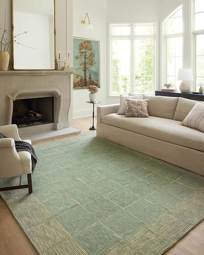 Loloi Chris Loves Julia Francis Collection FRA-02 Green/Natural 2'-6" x 7'-6" Runner Rug
