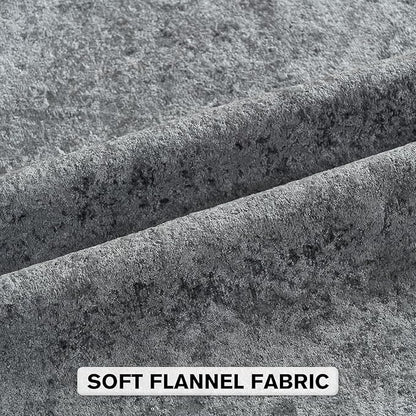 FUTEI Dark Grey Flannel Throw Pillow Covers 16x16 Inch Set of 2,Soft Dimensional Textured Cushion Cases,Modern Home Decor for Couch Living Room