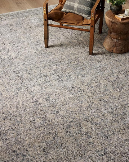 Loloi Amber Lewis Alie Collection ALE-01 Stone/Mist 5'-3'' x 7'-9'', .13'' Pile Height, Area Rug