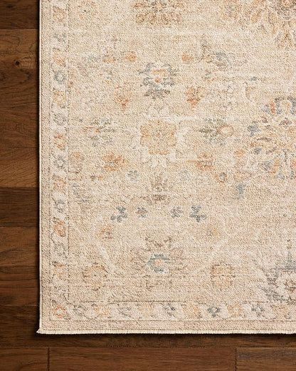 Loloi Chris Loves Julia Palma Collection PLM-11 Natural/Multi 3'-6" x 5'-6" Fringe Accent Rug Vintage Style Boho Living Room Bedroom Carpet
