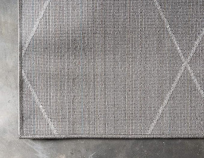 Unique Loom Trellis Frieze Collection Area Rug - Geometric (2' x 3' 1", Dark Gray/ Ivory)