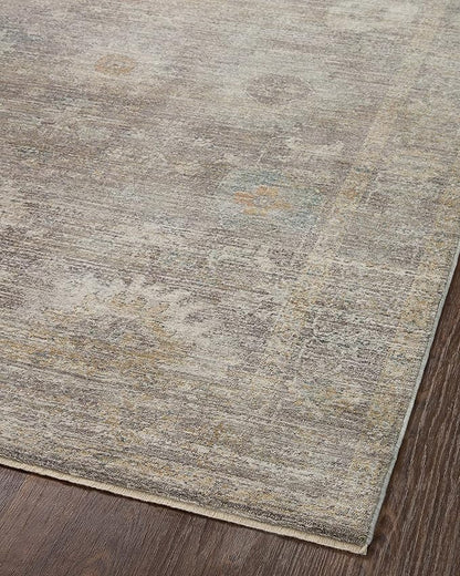 Loloi Magnolia Home by Joanna Gaines Millie Collection MIE-05 Stone/Natural 2'-7" x 12'-0", .25" Pile Height, Runner Rug