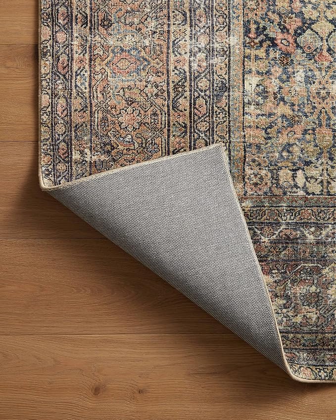 Loloi Amber Lewis Morgan Collection MOG-03 Denim/Multi 2'-3" x 11'-6" 38" Thick Runner Rug feat. CloudPile, Neutral, Room Décor, Vintage Inspired, Livingroom, Bedroom, Dining Area
