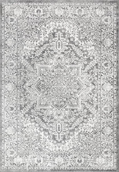 JONATHAN Y Modern Vintage Medallion Light Gray Indoor Area Rug, 12x15, Country, Floral, Easy-Cleaning for Living Room, Bedroom, Kitchen, Pet Friendly, Non-Shedding (MDP100A-15)