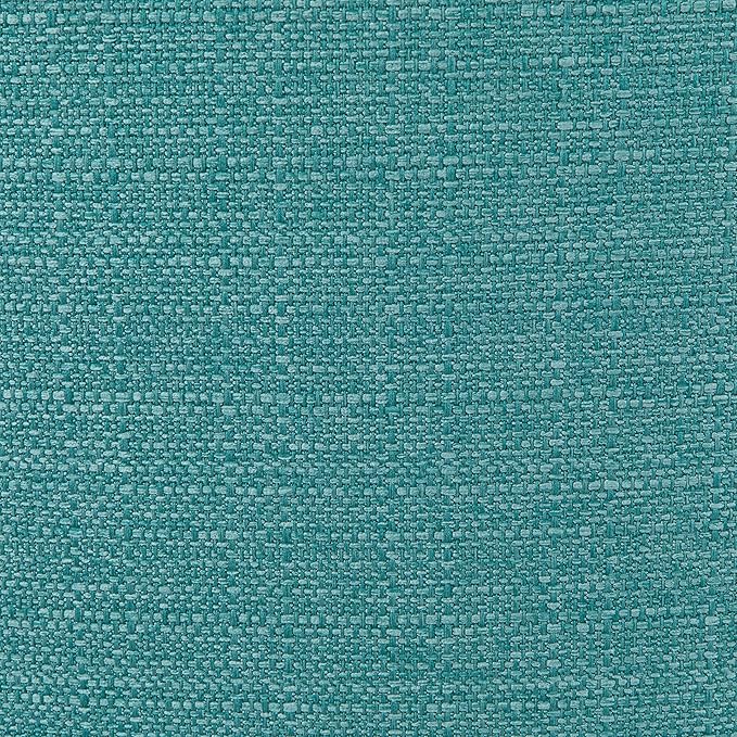 SIMPLIHOME Randolph Counter Stools (Set of 2) - 28 Inch Seat Height Upholstered Bentwood Kitchen Seats in Aqua Blue Linen Look Fabric, Mid Century Modern Seating with Curved Backrest and Footrest