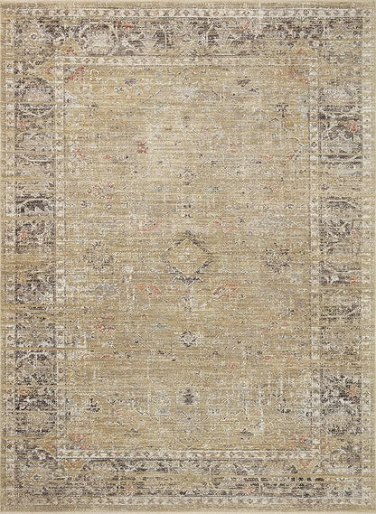 Loloi Magnolia Home by Joanna Gaines Millie Collection MIE-03 Gold/Charcoal 2'-3" x 3'-10", .25" Pile Height, Accent Rug
