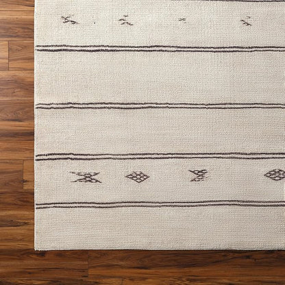 Livabliss x Becki Owens Rivi Moroccan Area Rug , 7'10" x 10', Ivory/Black
