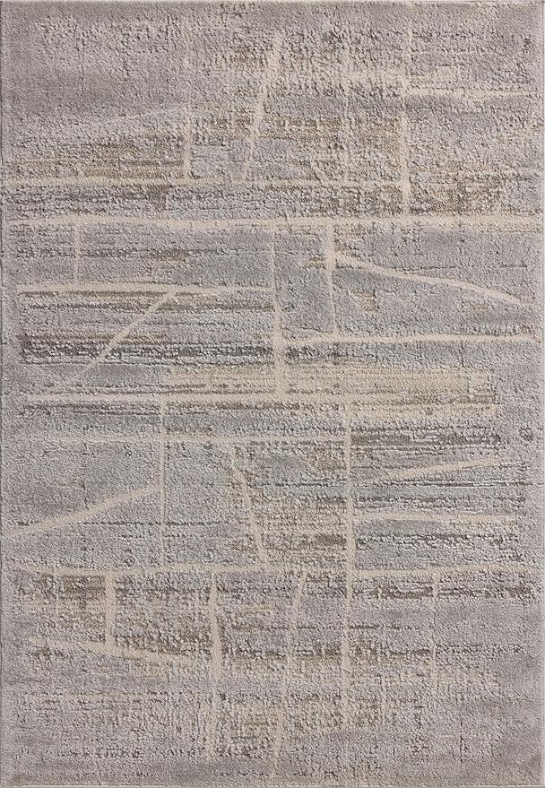 Loloi Amber Lewis Monty Collection MOT-07 Natural/Mist 6'-7" x 9'-3", .50" Pile Height, Area Rug