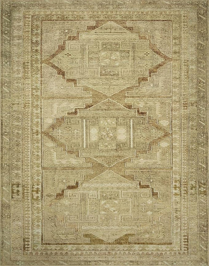 Loloi Magnolia Home by Joanna Gaines Sinclair Collection SIN-02 Khaki/Tobacco 2'-3" x 7'-6", .25" Pile Height, Machine Washable, Runner Rug