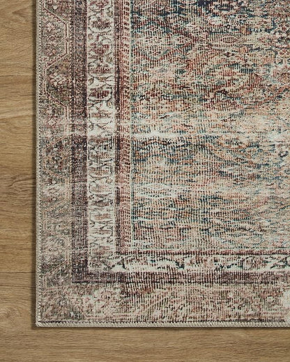 Loloi Chris Loves Julia Jules Collection JUL-09 Ink/Terracotta 2'-6'' x 12'-0'', .13" Pile Height, Runner Rug